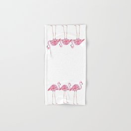 Flamingo - Pink Bird - Animal On White Background Hand & Bath Towel