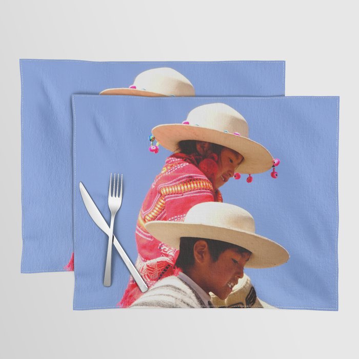 Andean Children - Native Civilizations of South America Travel Photography Placemat