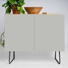 Pale Gray Grey Solid Color Pairs PPG Half Dome PPG0994-3 - All One Single Shade Hue Colour Credenza