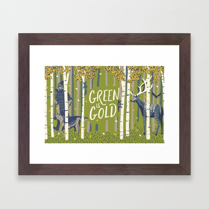 Graft - Green is Gold Framed Art Print