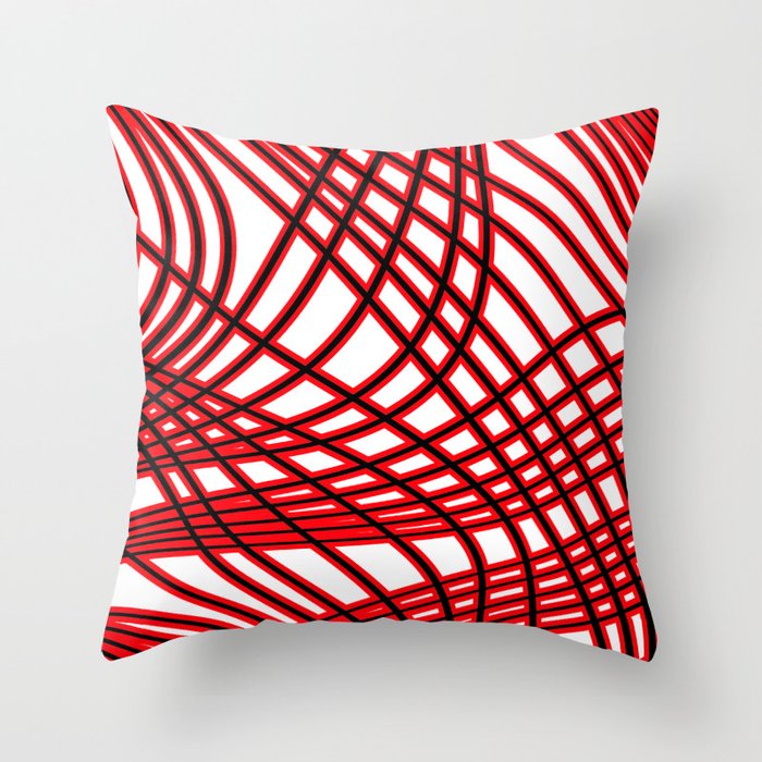 Abstract red Throw Pillow
