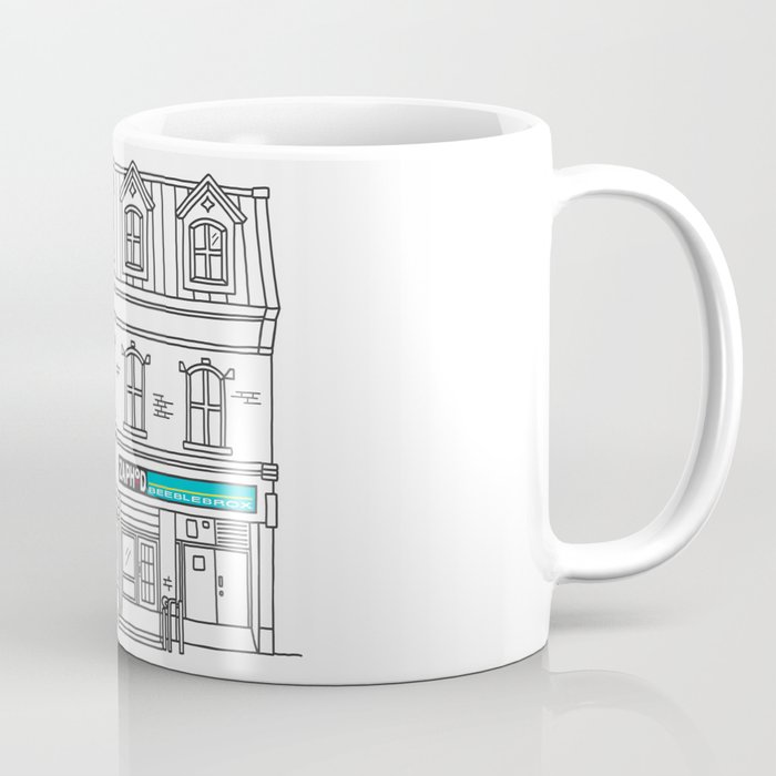 A Tribute to The Nightclub at the End of the Universe (in black) Coffee Mug