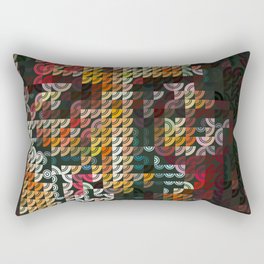 Hedgehog geometric pattern portrait of JohnLennon Rectangular Pillow
