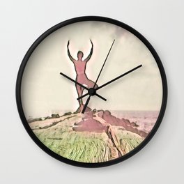Woman Doing Yoga 6 Wall Clock