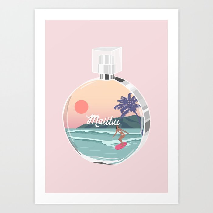 Chance Malibu, perfume bottle art illustration Art Print