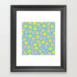 Pink Lemons Framed Art Print