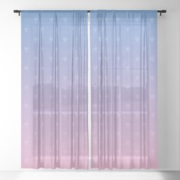Seventeen Carat Fan Design Sheer Curtain