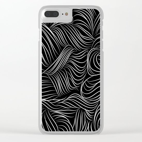 crazy lines Clear iPhone Case