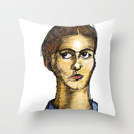 Young Frida Throw Pillow