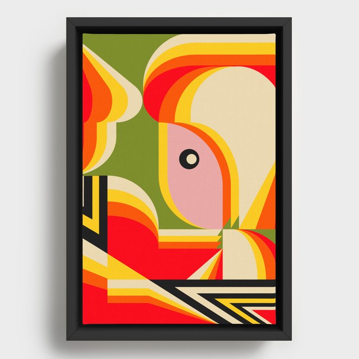Orange Girl Framed Canvas
