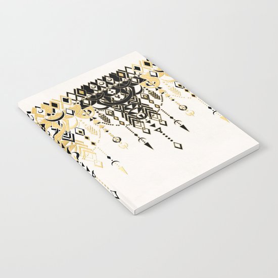 Modern Deco in Black and Cream Notebook