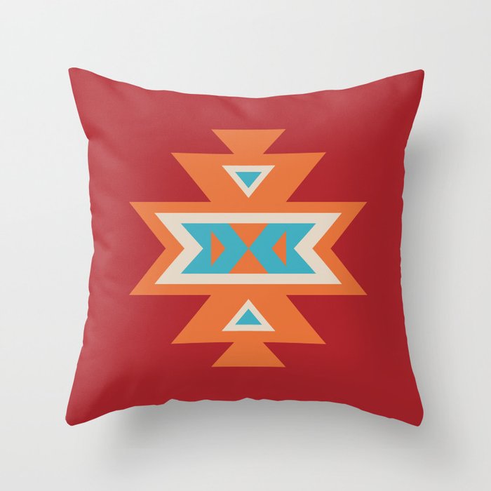 Red and sales turquoise throw pillows