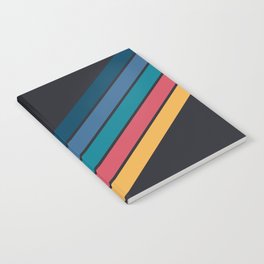 Fudena - Classic V Shape 70s Summer Style Retro Stripes Notebook