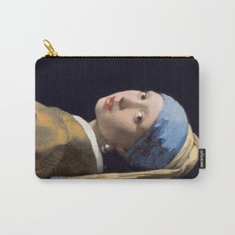 Girl With a Pearl Earring - Vermeer Carry-All Pouch | Light, Earring, Vermeer, Oil, Canvas, Tronie, Pearl, Realism, Painting, Girl 