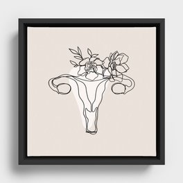 Uterus Framed Canvas