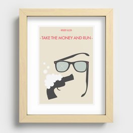 Woody Allen "Take the Money and Run" M0vie Poster Recessed Framed Print