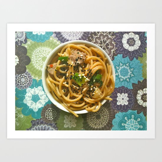 Asian Noodles Art Print