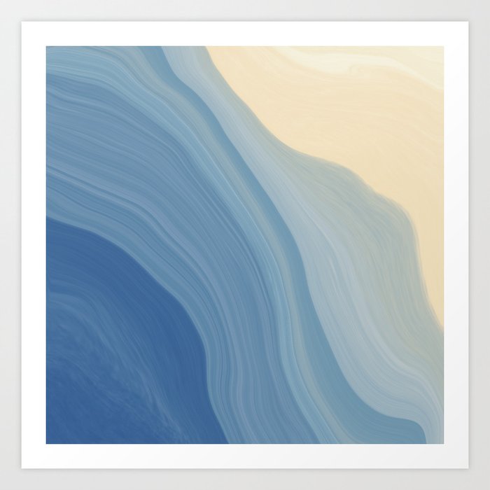 Abstract Waves Art Print By Kaywerlyn Society6