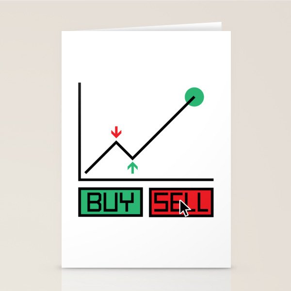 Buy Sell Trading Chart Stationery Cards by AaronH Society6