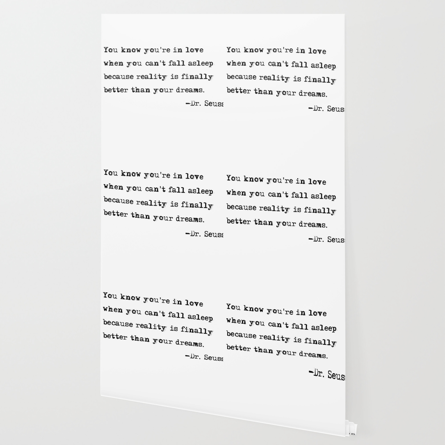 You Know You Re In Love Dr Seuss Quote Wallpaper By Quoteme Society6