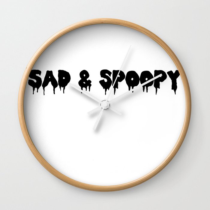 sad & spoopy Wall Clock