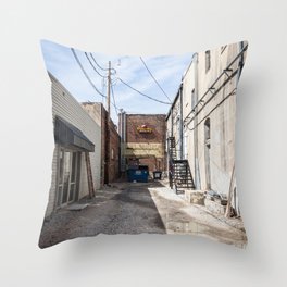 Back Alley Throw Pillow