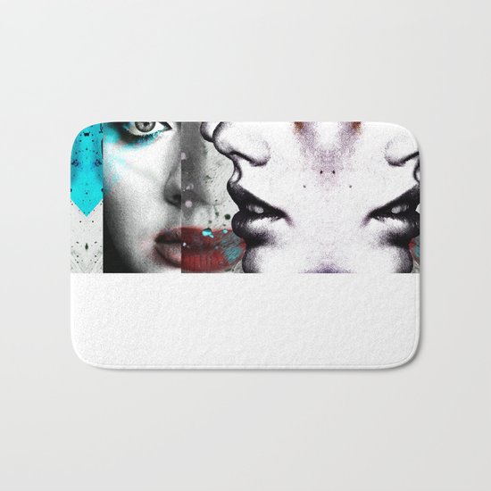 face mash up #4 Bath Mat