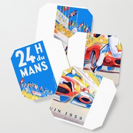 1959 24 Hours of Le Mans Race Poster Coaster