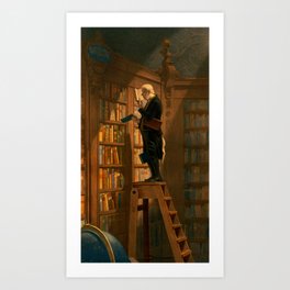 The Bookworm, 1861 by Carl Spitzweg Art Print