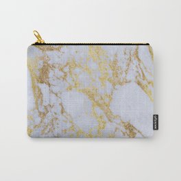 Awesome trendy modern faux gold glitter marble  Carry-All Pouch