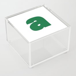 a (Olive & White Letter) Acrylic Box