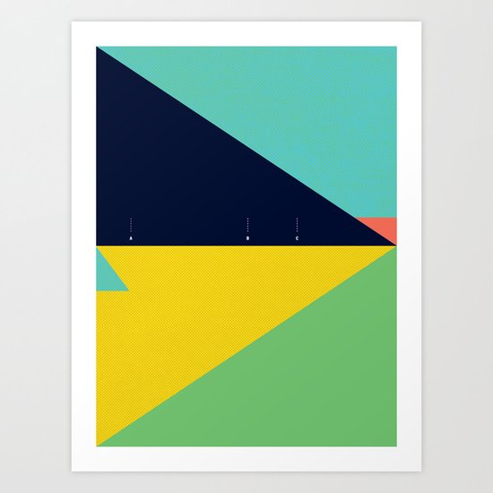 Secret Surf Map (Low Tide) — Matthew Korbel-Bowers Art Print