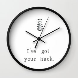 I've Got Your Back Wall Clock