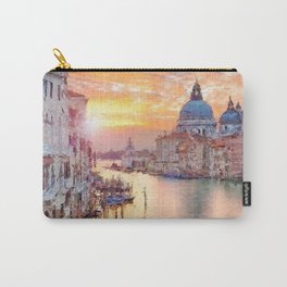 Venice, Italy Grand Canal Sunset landscape painting Carry-All Pouch | Gondolas, Gondola, Oil, Romantic, Grandcanal, Naples, Canals, Florence, Nautical, Amalficoast 