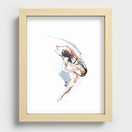 Original Expressive Ballet Dance Drawing  Recessed Framed Print