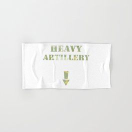Heavy Artillery - Naughty Adult Humor Design - Funny Mature Rude Joke Gag Gift Hand & Bath Towel