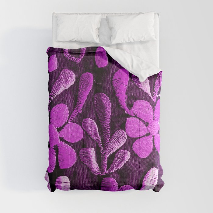 Violet Mexican Flowers Comforter