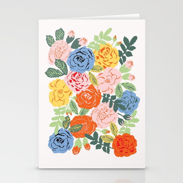 Retro Roses / Light Stationery Cards