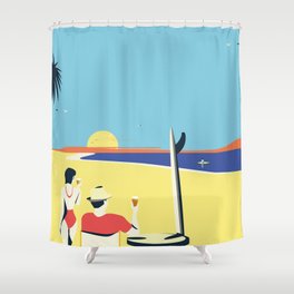 Beach Bum Shower Curtain