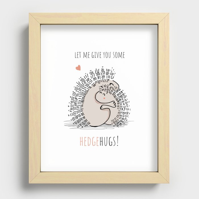 Hedgehugs Recessed Framed Print