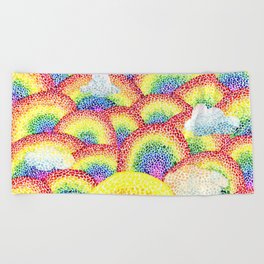 Rainbow Mosaic Beach Towel
