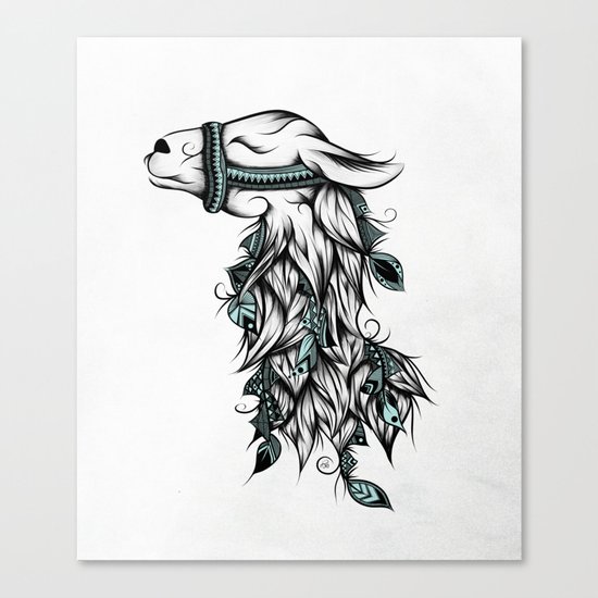 Poetic Llama Canvas Print