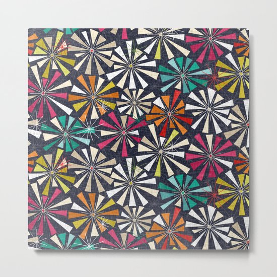 fireworks cobalt Metal Print
