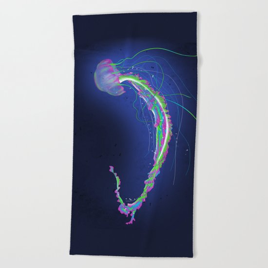 Swimming Jellyfish Beach Towel