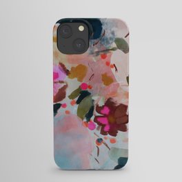 floral bloom abstract painting iPhone Case