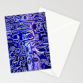 Blue Kiss Love Street Art Acrylic Posca Painting Stationery Cards