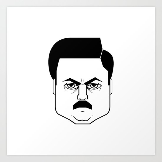 Ron Swanson Art Print