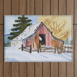 Winter Barn Outdoor Rug
