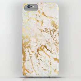 Gold marble iPhone Case