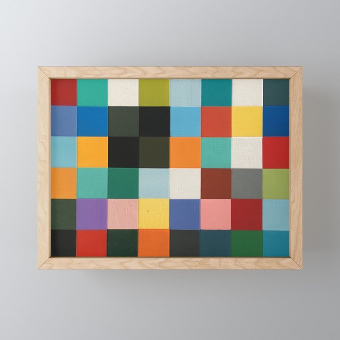 64 Squares Framed Mini Art Print